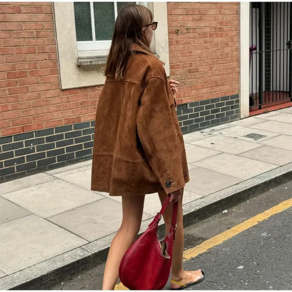 VIENNA SUEDE STATEMENT COAT