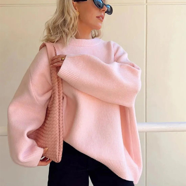 PARIS OVERSIZED PINK SWEATER