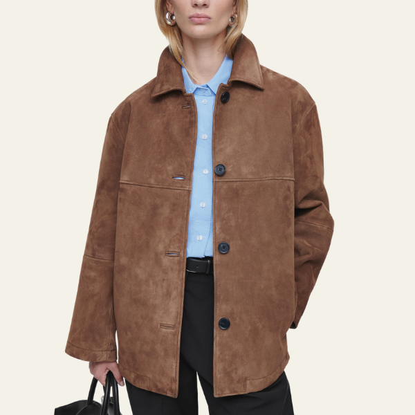 VIENNA COLLARED SUEDE JACKET