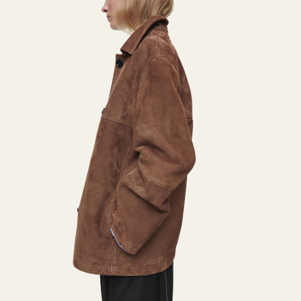 VIENNA COLLARED SUEDE JACKET