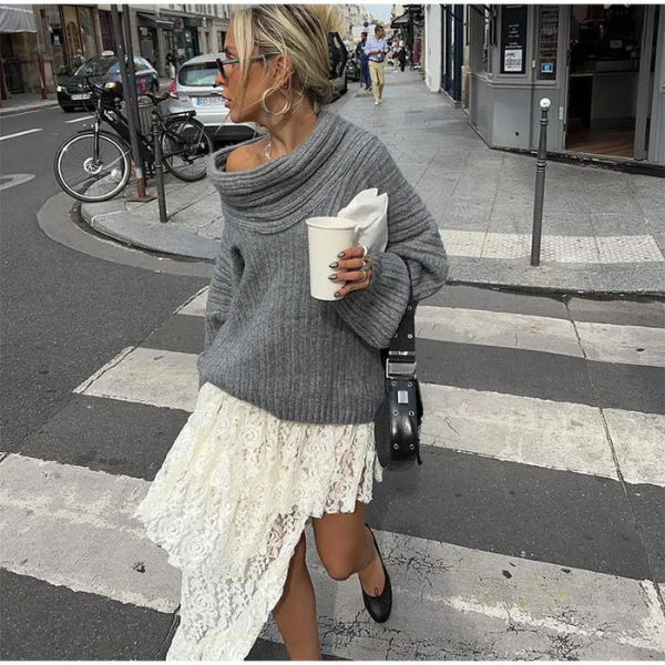 GENEVA OFF-SHOULDER SWEATER