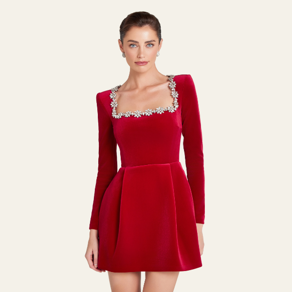 ST TROPEZ VELVET DRESS