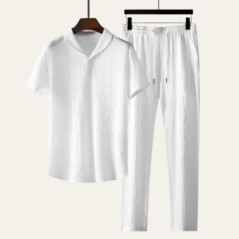 VIENNA COTTON POLO & PANTALON SUIT