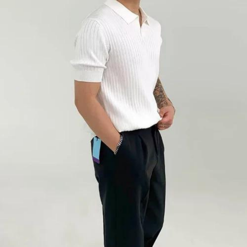 MILAN RIBBED COTTON POLO