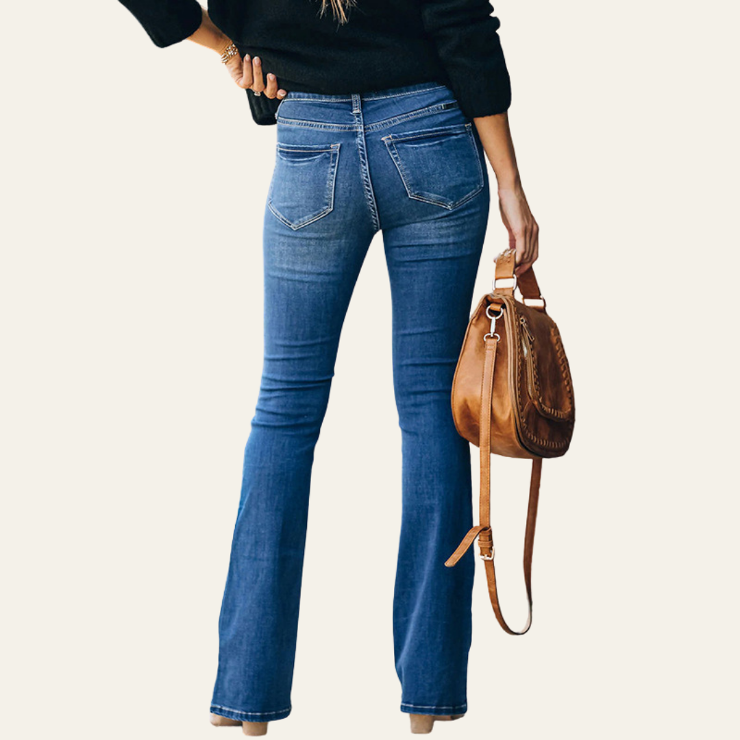 ST TROPEZ ELASTIC HIGH RAISE JEANS